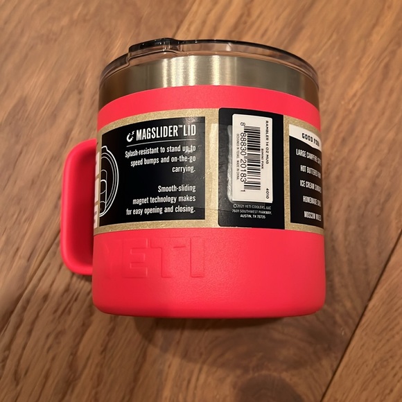YETI Rambler BIMINI PINK (discontinued) 14 oz Mug w/ Handle & MagSlider Lid - Picture 3 of 6